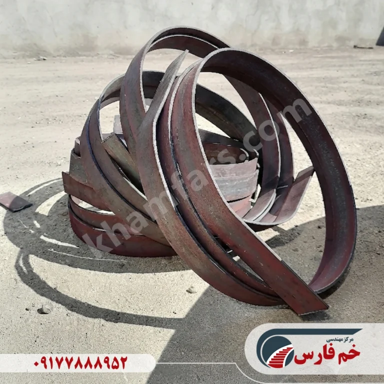 نمونه اجرای نورد ورق آهنی و ساخت رینگ فلزی برای پروژه صنعتی در شیراز